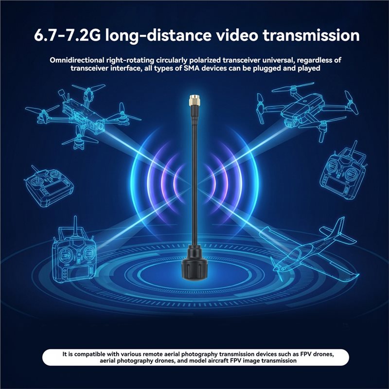[NEU!A25P] 6,7-7,2 GHz SMA-Ant – Drone Racing Antenna Bewertung und Preis